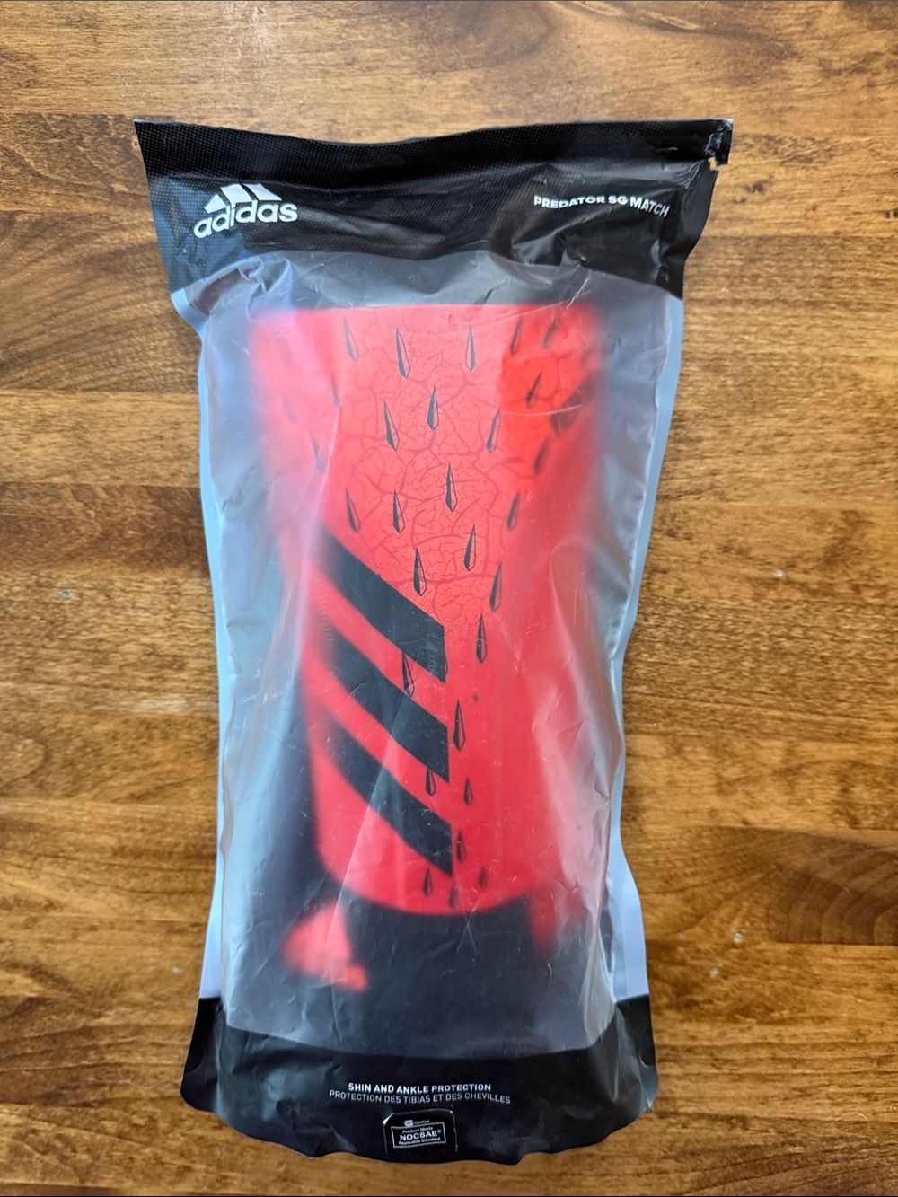 adidas Red/Black Shin Guards Size XL